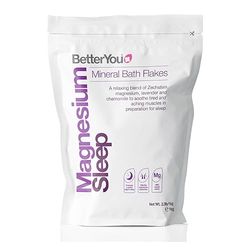 BetterYou Magnesium Sleep Mineral Bath Flakes | Zechstein Magnesium Infused with Lavender & Chamomile to Soothe Aching Muscles | Relaxing Essential Oils for Deep Sleep | 1kg