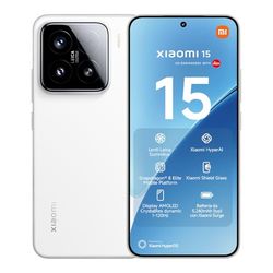 Xiaomi 15 (Smartphone), 12+256GB, Bianco, Lenti Leica Summilux, Fotocamera principale Leica da 50MP, Batteria da 5.240mAh, Ricarica HyperCharge da 90W, HyperAI (Caricabatterie non incluso)