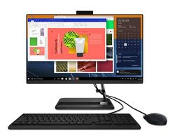 Lenovo Ideacentre AIO 3 24ALC6 - Ordinateur de Bureau Tout-en-Un 23.8" FHD (AMD Ryzen 5 5500U, 8Go RAM, 512Go SSD, AMD Radeon Graphics, Windows 11 Home) Clavier AZERTY (Français) et Souris USB - Noir