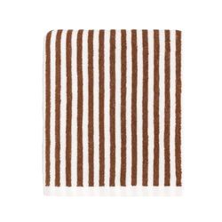Yard Serviette à Mains en Coton Rayé Hebden - Noix de Pécan - 50x100cm