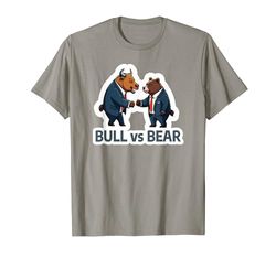 Stock Market Bull Vs Bear For Stock Trader Day Trading Maglietta