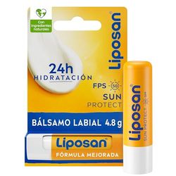 Liposan Sun Protect FPS 50 (1 x 4,8 g), cacao de labios con 24 horas de hidratación, bálsamo labial con protección solar, bálsamo hidratante para unos labios suaves
