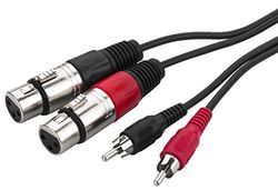 Audio-aansluitkabel, 1 m Monacor MCA-127J