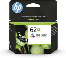 HP 62XL Tricromia, C2P07AE, Cartuccia Originale HP da 415 Pagine, ad Alta Capacità, Compatibile con Stampanti HP Envy 5540, 5642, 5644, 5742, 7640, HP Officejet Mobile serie 200