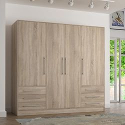Forte Möbel Armadio, materiale in legno, rovere Sonoma, grande