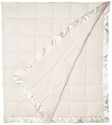 Madison Park Cambria Down Alternative Blanket, Premium 3M Scotchgard Moisture Wicking Treatment Copriletto Estivo Leggero e Morbido con Finiture in Raso, Poliestere, Avorio, Full/Queen