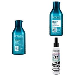 Redken Extreme Length x One United | Cheveux Fragilisés en recherche de Longueurs | Shampoing Nettoyant & Réparateur - Après-Shampoing Revitalisant & Fortifiant - Soin Multi-bénéfices Sans Rinçage
