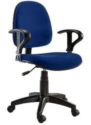 Techly Easy krzesło biurowe niebieskie ICA-CT MC04BLU – tworzywo sztuczne, czarne, wysokość oparcia 40 cm, wysokość siedziska 46-56 cm, szerokość 38 cm)
