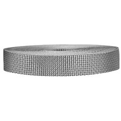 Strapworks Polipropileno Ligera Correas de Polietileno para reparación de Equipos de Bricolaje al Aire Libre, Collares de Mascotas, Manualidades, (PP), Gris Plateado, 3/4" x 10 yard