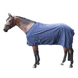 HKM Check Couverture de Cheval dunkelbleu 135