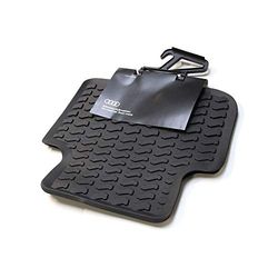 Audi 83A061511041 Tapetes de borracha traseiros premium 2 x tapetes de borracha para todos os tipos de clima, cor preta