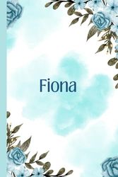 Fiona: Fiona-Notizbuch, blanko, linierte Schreibseiten, Tagebuch mit ... ..., Fiona-personalisiertes Geschenk