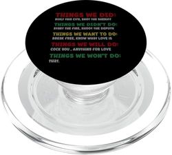Cosas que hicimos construimos esta ciudad dispararon al Sheriff Start Funny PopSockets PopGrip para MagSafe