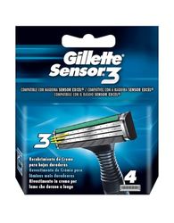 Lamette Gillette Sensor 3 per Rasoio da Uomo, 4 Pezzi