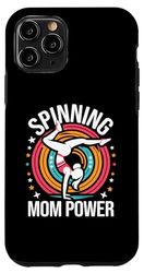 Carcasa para iPhone 11 Pro Soporte de mano Spinning Mom Power Cartwheel para gimnastas y gimnasia