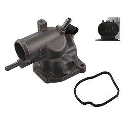febi bilstein 38288 Thermostat Housing with sensor, seal and thermostat, pack of one