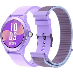 SPC Smartee Duo Vivo – Smartwatch Reloj Inteligente Color Violeta con Correa Intercambiable, Esfera Redonda de Alta definición 1.27”, Llamadas Bluetooth, 8 días batería, 100 Deportes, IP68