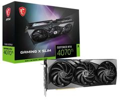 MSI GeForce RTX 4070 Ti GAMING X SLIM 12G Scheda Video - 12GB GDDR6X (21Gbps/192-bit), PCIe 4.0-TRI FROZR 3 (3 x TORX Fan 5.0), Gaming & Silent Mode, RGB - HDMI 2.1, DisplayPort 1.4a