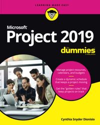 Microsoft Project 2019 For Dummies