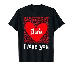 Ilaria I Love You, My Heart Belongs To Ilaria Personalizado Camiseta