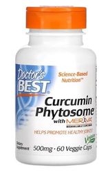 Doctor's Best Curcumin Phytosome avec Meriva, 500mg - 60 Gélules Végétales | Soutien Articulaire et Antioxydant | Qualité Supérieure