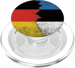 Banderas de Alemania y Estonia - Estonia alemana PopSockets PopGrip para MagSafe