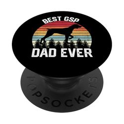 German Shorthaired Pointer Best GSP Dog Dad Fathers Day Men PopSockets Adhesive PopGrip
