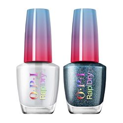 OPI RapiDry Vernis à ongles transparent Clearly Fast + All Dry n’ Mighty vernis à ongles à séchage rapide, haute brillance et vegan - Jusqu'à 5 jours de tenue