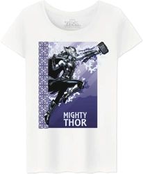 Marvel WOTLATMTS009 T-shirt voor dames, wit, L, Wit, L