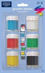 Lefranc Bourgeois Gouache pour enfants 6 pots de 22ml, 6x22ml