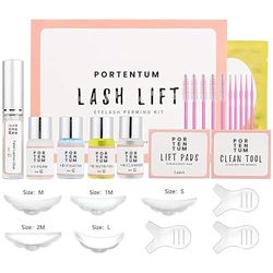 PORTENTUM Kit de Rehaussement de Cils Amélioré 2024, Kit Professionnel Semi-Permanent de Cils à Friser Adapté Pour un Usage en Salon et à La Maison