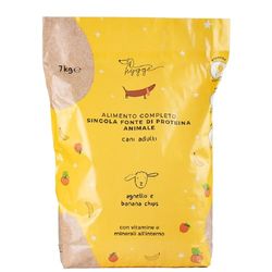 Hygge Dog Kroketten monoproteïne, lams- en bananenchips in stuk, milieuvriendelijk, voor volwassenen, middelgrote en grote honden, droogvoer voor honden, natuurlijk gemaakt in Italië, 7 kg