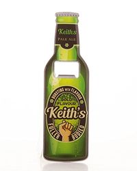 Boxer Gifts Keith Beer Bottle Opener, Stainless Steel, Multi-Colour, 18.5 x 5.8 x 0.4 cm