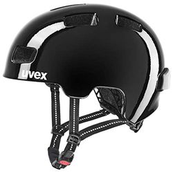 uvex city 4 Mini me - lätt cityhjälm för dam och herr - inkl. LED-lampa - individuell storleksanpassning - black-white - 55-58 cm