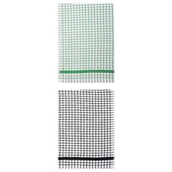 Samuel Lamont & Sons Poli-Dri 100% Cotton Terry Tea Towels Mixed Green & Black - Pack of 3, Ultra-absorbent & Super Soft, 50cm x 70cm, Machine Washable - 3-Pack