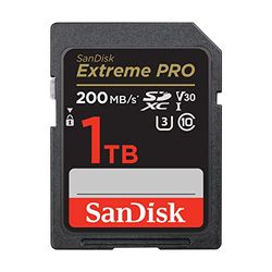 SanDisk 1TB Extreme PRO SDXC card + RescuePRO Deluxe, up to 200MB/s, UHS-I, Class 10, U3, V30