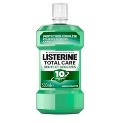 Listerine | Bain de Bouche Total Care Dents et Gencives (bouteille de 500 ml) – Soin bucco-dentaire quotidien pour des dents et gencives plus saines – Bain de bouche pour une haleine fraîche durable