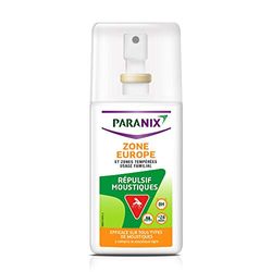 Paranix Répulsif Moustiques Zone Europe et Zones Tempérées – Protection 8 H – Spray 90 ml