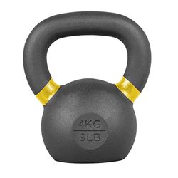 Livslinje kettlebell vikt för helkroppsstyrketräning 4 kg ljusgul