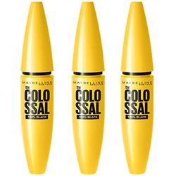 Maybelline Maschera New York Volum Express, The Colossal, 100% Nero, 3 x 10,7 ml