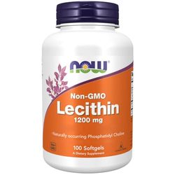 Now Foods, Lecithin (SOYA Lecithin), 1.200mg, High Dose, 100 Softgels, Lab-Tested, Gluten Free, Non-GMO