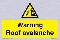 Warning Roof avalanche skylt – 150 x 100 mm – A6L