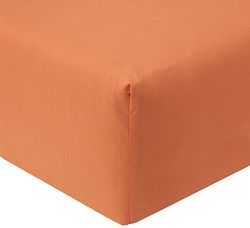 Garnier-Thiebaut 29572 Lana Paprika Cotton Fitted Sheet Duo 160 x 200 cm