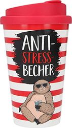 Depesche 2180-053 - Gobelet to Go en Plastique avec Slogan, 350 ML, réutilisable, gobelet Anti-Stress avec Motif Paresseux
