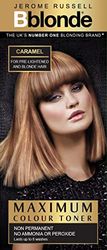 Jerome Russell Bblonde Caramel Maximum Blonde Toner – Non-Permanent Hair Toner for Pre-Lightened & Blonde Hair Colour, Hair Dye with No Ammonia or Peroxide, Lasts 8 Washes, 75ml