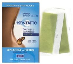 Kontatto Set 12 Strisce Depilatorie Corpo X20 K111 Depilazione, Multicolore, Unica