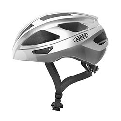 ABUS Macator Casco da ciclismo - Casco da bici sportiva per principianti - Per uomo e donna - Argento, Taglia S