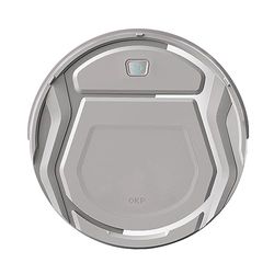 OKP Aspirateur Robot, Robot Aspirateur Puissance d'Aspiration, Ultra Mince Silencieux Aspirateur, Contrôle Alexa/WiFi/APP, 6 Modes de Nettoyage, Idéal pour Les Poils d'animaux Tapis Sols Durs, Gris
