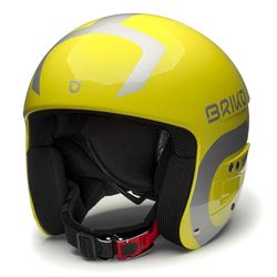 Briko Helmet Mixte Enfant, Shiny Barberry Yellow – Oslo Gray, XS