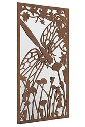 Grote metalen bronzen Dragonfly portret vormige tuin outdoor spiegel nieuwe 118x58cm